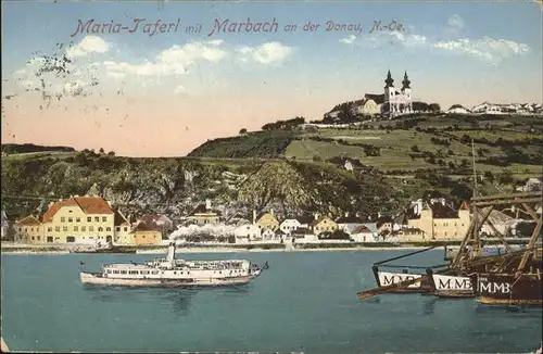 Maria Taferl Marbach Dampfschiff Kat. Maria Taferl