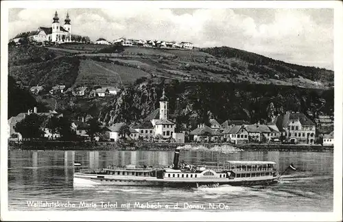 Maria Taferl Wallfahrtskirche Dampfschiff Donau Kat. Maria Taferl