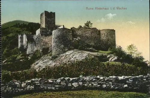 Wachau Oesterreich Ruine Hinterhaus