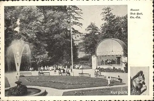 Bad Hall Oberoesterreich Kurpark Kurort Springbrunnen / Bad Hall /Steyr-Kirchdorf