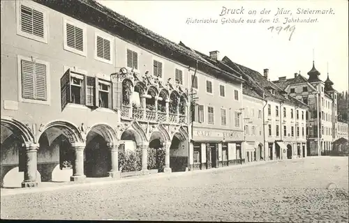 Bruck Mur oesterreich Historisches Gebaeude 15. Jahr. Kat. Bruck an der Mur