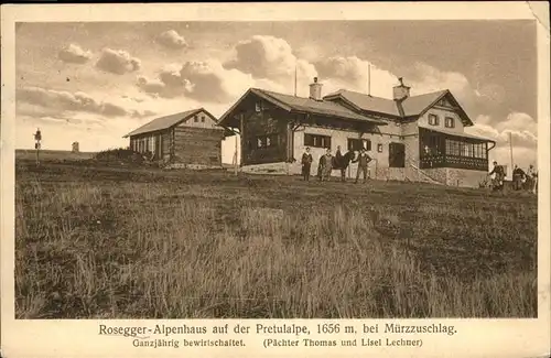 Rosegg Pretulalpe Muerzzuschlag Alpenhaus Rosegger Kat. Rosegg