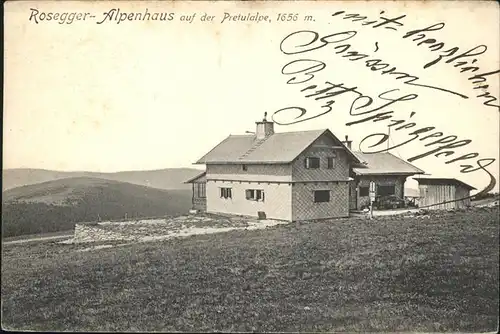 Rosegg Alpenhaus Pretulalpe Kat. Rosegg
