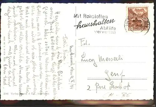 kk02357 Interlaken BE Jungfrau Kategorie. Interlaken Alte Ansichtskarten