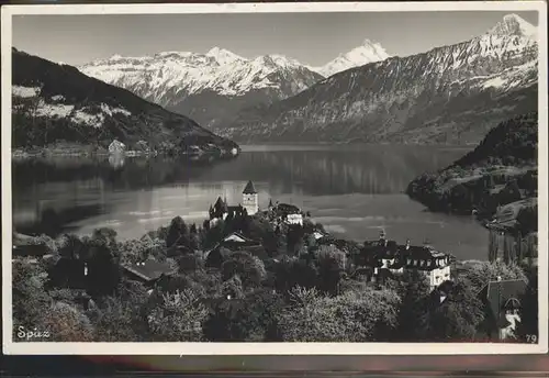 kk02367 Spiez BE Panorama Kategorie. Spiez Alte Ansichtskarten