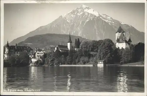 kk02374 Spiez BE Thunersee Kategorie. Spiez Alte Ansichtskarten