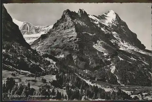 kk02409 Grindelwald Eiger Fiescheerhoerner Kategorie. Grindelwald Alte Ansichtskarten