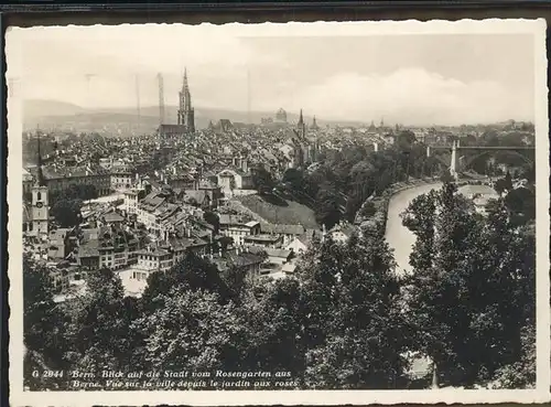 Bern BE Stadtblick vom Rosengarten Kat. Bern