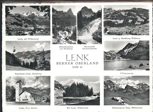 Lenk Simmental Betelberg Wildhorn Ifigensee Prot. Kirche Kat. Lenk Simmental