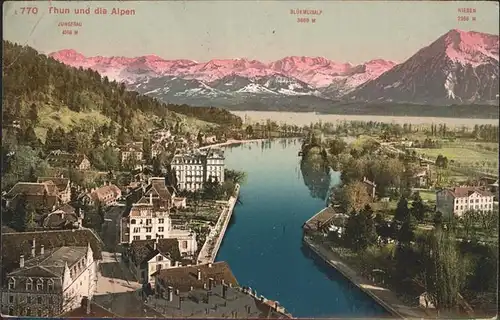 Thun Aare Alpen Kat. Thun