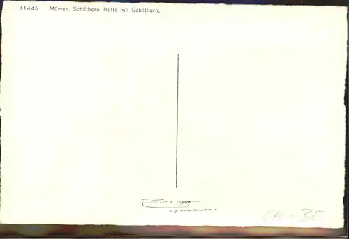 kk02543 Muerren BE Schilthorn-Huette Kategorie. Muerren Alte Ansichtskarten