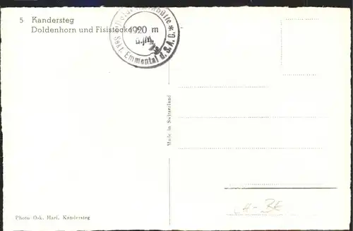 kk02563 Kandersteg BE Doldenhorn Kategorie. Kandersteg Alte Ansichtskarten