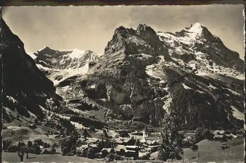 kk02586 Grindelwald Kirche Schulhaus Kategorie. Grindelwald Alte Ansichtskarten