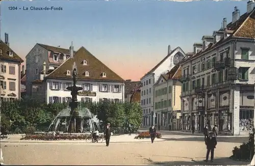 La Chaux de Fonds Brunnen Kat. La Chaux de Fonds