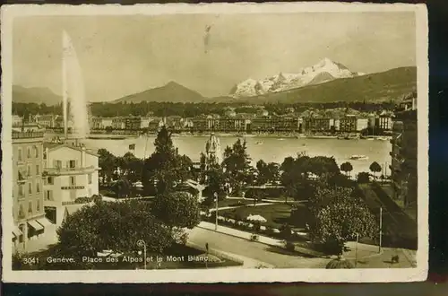 Geneve GE Place des Alpes Mont Blanc Kat. Geneve