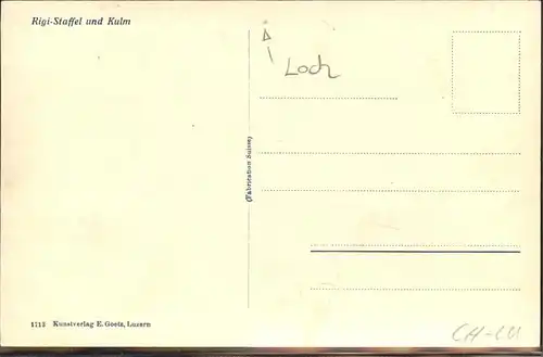 Rigi Staffel Kulm Kat. Rigi Staffel