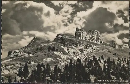 Rigi Kulm Gewitterstimmung Kat. Rigi Kulm