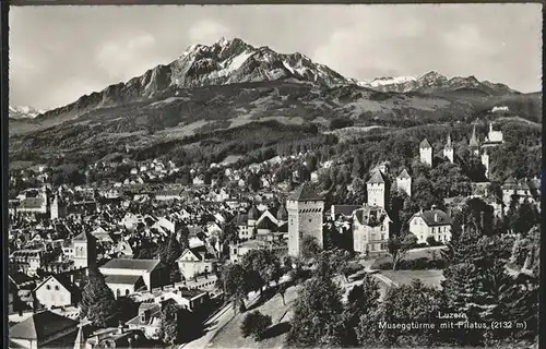 Luzern LU Museggtuerme Pilatus Kat. Luzern