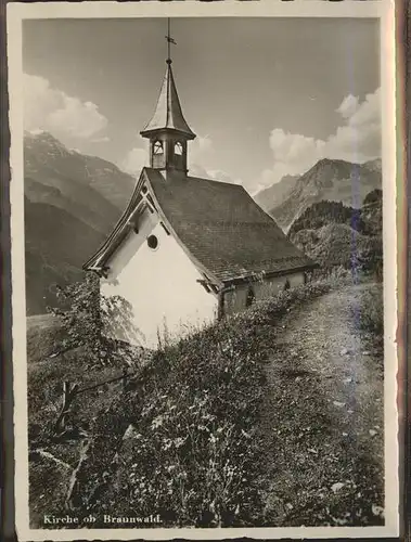 Braunwald GL Kirche Kat. Braunwald