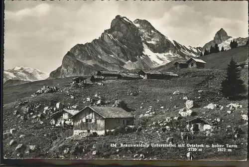 Braunwald GL Braunwaldalp Unterstaffel Ortstock Kat. Braunwald