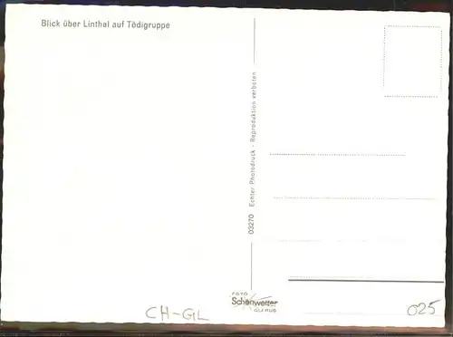 Linthal Glarus Toedigruppe Kat. Linthal