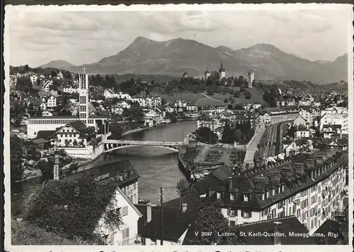 Luzern LU St. Karli Quartier Museggtuerme Rigi Kat. Luzern