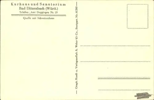 Bad Ditzenbach Kurhaus Sanatorium Quelle Schweizerhaus / Bad Ditzenbach /Goeppingen LKR