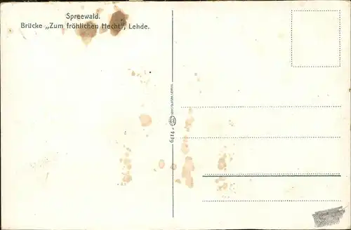 Lehde Bruecke Zum froelichen Hecht Kat. Luebbenau