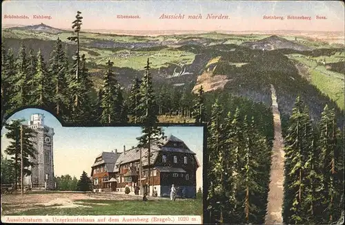 Auersberg Wildenthal Aussichtsturm Unterkunftshaus Kat. Eibenstock