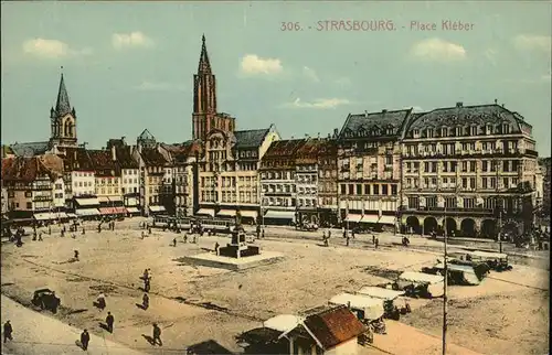 aw14306 Strasbourg Alsace Place Kleber Kategorie. Strasbourg Alte Ansichtskarten