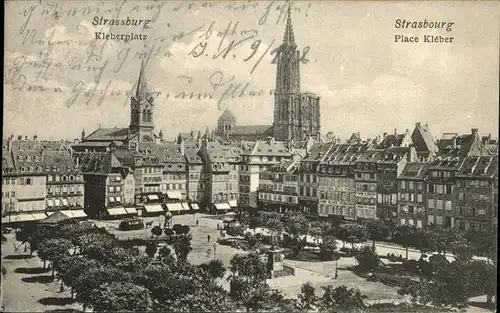 aw14324 Strasbourg Alsace Place Kleber Kategorie. Strasbourg Alte Ansichtskarten