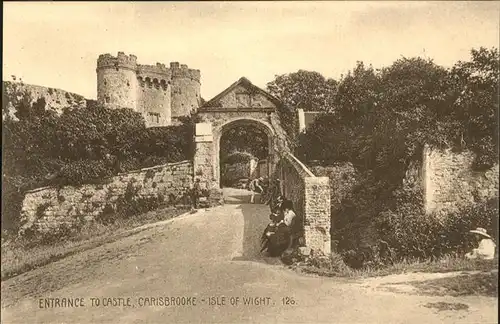 Isle of Wight UK Entrance To Castle Carisbrooke / Isle of Wight /Isle of Wight