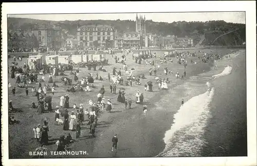 Teignmouth Teignbridge Beach Menschen Kat. Teignbridge