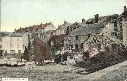 aw18416 St Ives Penwith Old Houses Kategorie. Penwith Alte Ansichtskarten