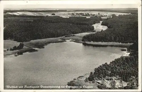 Ochsensaal Fliegeraufnahme Dammuehlenteich / Dahlen Sachsen /Nordsachsen LKR