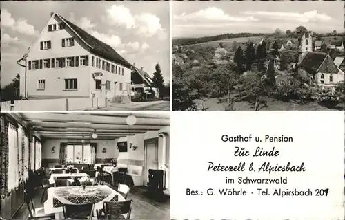 Peterzell Alpirsbach Gasthof Pension Zur Linde / Alpirsbach /Freudenstadt LKR