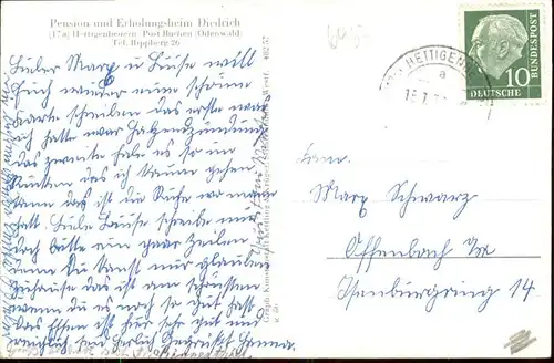 Hettigenbeuern Pension Diedrich / Buchen (Odenwald) /Neckar-Odenwald-Kreis LKR