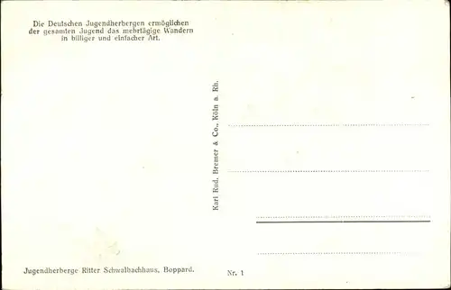 Boppard Rhein Jugendherberge Ritter Schwalbachhaus / Boppard /Rhein-Hunsrueck-Kreis LKR