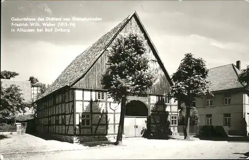 Alhausen Westfalen Geburtshaus  Dichter Friedrich Wilh. Weber / Bad Driburg /Hoexter LKR