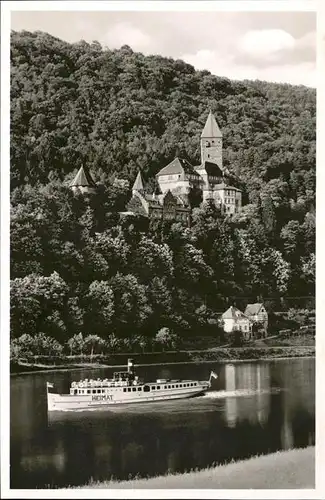 Zwingenberg Neckar Schloss Zwingenberg Schiff Heimat / Zwingenberg /Neckar-Odenwald-Kreis LKR