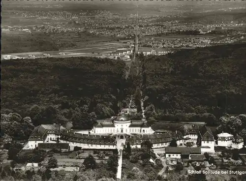 Schloss Solitude Fliegeraufnahme  / Stuttgart /Stuttgart Stadtkreis