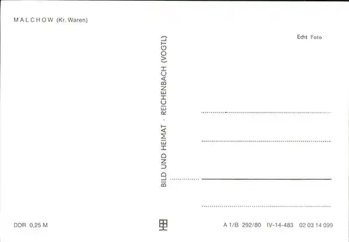 Malchow Ortsansichten / Malchow Mecklenburg /Mueritz LKR