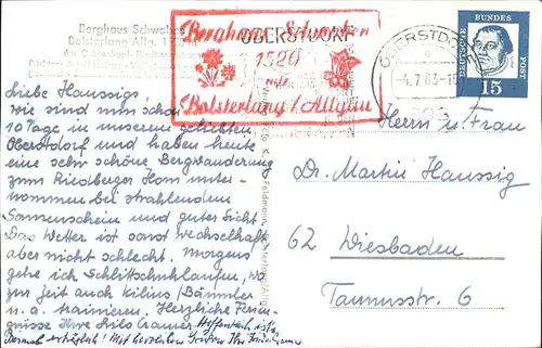 Bolsterlang Berghaus Schwaben / Bolsterlang /Oberallgaeu LKR