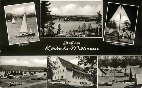 Koerbecke Moehnesee Segelsport Campingplatz ADAC Jugendherberge Strand / Moehnesee /Soest LKR