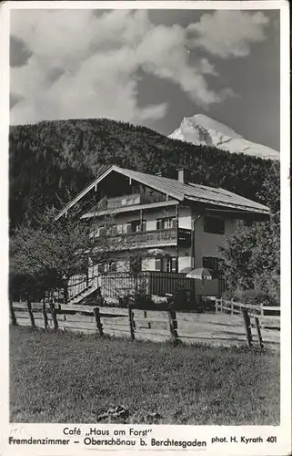 Oberschoenau Koenigssee Cafe Haus am Forst / Schoenau a.Koenigssee /Berchtesgadener Land LKR