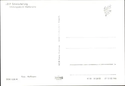 Schmiedeberg  Dippoldiswalde Wahlsmuehle / Dippoldiswalde /Saechsische Schweiz-Osterzgebirge LKR