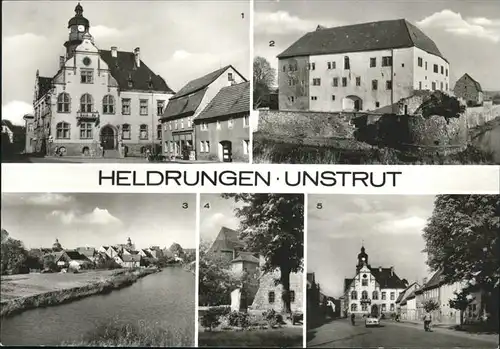 Heldrungen Unstrut Rathaus Wasserburg Thomas-Muentzer-Gedenkstein / Heldrungen /Kyffhaeuserkreis LKR