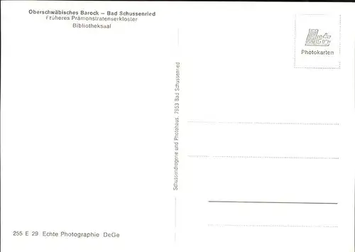 Bad Schussenried Oberschwaebisches Barock Bibliotheksaal / Bad Schussenried /Biberach LKR