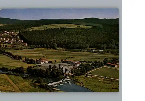 Cappel Marburg Lahn Landschulheim Steinmuehle Fliegeraufnahme / Marburg /Marburg-Biedenkopf LKR