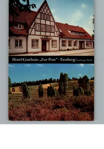Fassberg Werbe-Karte, Gasthaus zur Post / Fassberg /Celle LKR